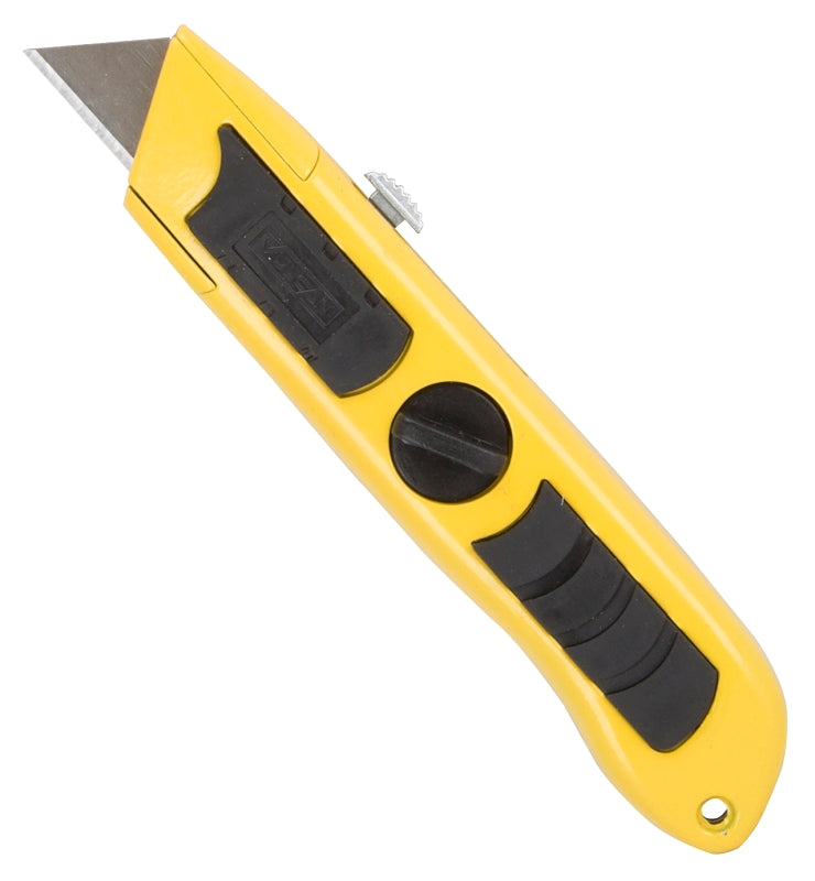 Vulcan K2022 Utility Knife, 2-1/4 in L Blade, 3/4 in W Blade, Carbon Steel Blade, Non-Slip Grip Handle