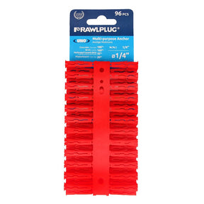 Rawlplug Rawl Uno Series R-U0-1/4-96 Multi-Purpose Anchor, 1-1/4 in L, Polypropylene
