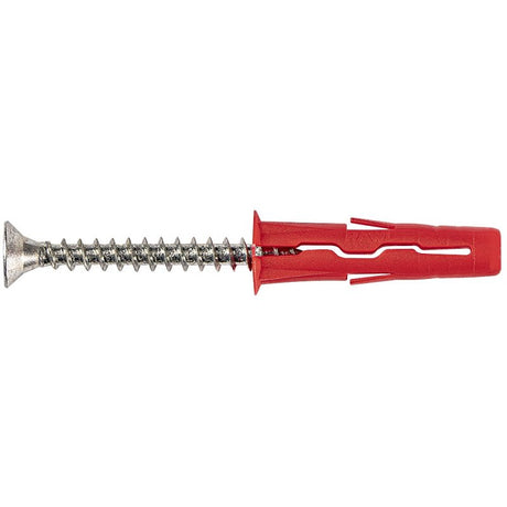 Rawlplug Rawl Uno Series R-S0-UNO1/4+6-1 Multi-Purpose Anchor, 13 mm Thread, 1-1/4 in L, Polypropylene, Pack of 10