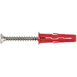 Rawlplug R-S0-UNO1/4+7-2 Drywall Anchor, 28 mm L, Nylon, 20 to 160 lb, Pack of 6