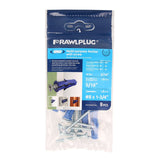 Rawlplug Rawl Uno Series R-S0-UNO5/16+8-1 Multi-Purpose Anchor, 16 mm Thread, 1-1/2 in L, Polypropylene, Pack of 8