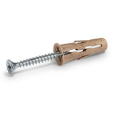 Rawlplug UNO Series R-BIO-UNOT3/16+6- Drywall Anchor, 24 mm L, Polypropylene/Recycled Timber, 15 to 120 lb