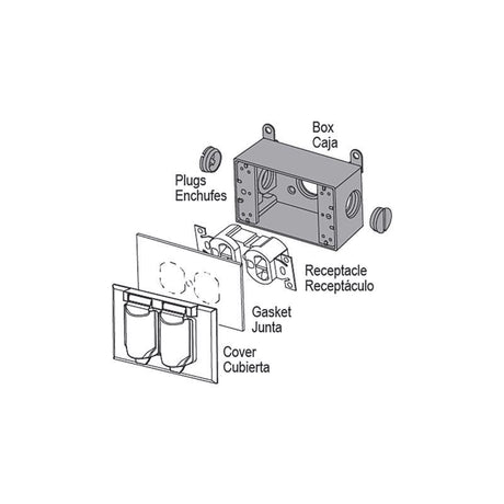 Sigma Engineered Solutions New Work 18.3 cu in Rectangle Metallic 1 gang Weatherproof Box Gray
