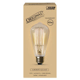Feit The Original 40 W ST19 Vintage Incandescent Bulb E26 (Medium) Soft White 1 pk, Pack of 6