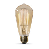 Feit The Original 40 W ST19 Vintage Incandescent Bulb E26 (Medium) Soft White 1 pk, Pack of 6