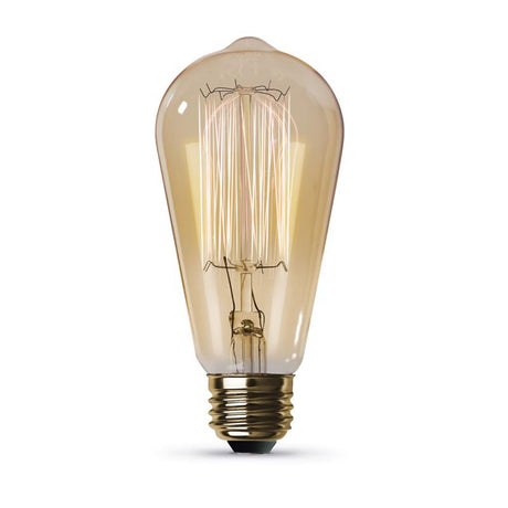 Feit The Original 40 W ST19 Vintage Incandescent Bulb E26 (Medium) Soft White 1 pk, Pack of 6