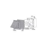 Sigma Engineered Solutions Square Die-Cast Metal 2 gang 4.57 in. H X 2.83 in. W 20/50 Amp Receptacle