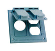 Sigma Engineered Solutions Square Die-Cast Metal 2 gang 4.54 in. H X 4.54 in. W Combo Box Cover