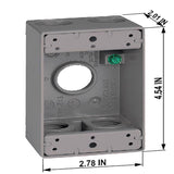 Sigma Engineered Solutions New Work 18.3 cu in Rectangle Metallic 1 gang Weatherproof Box Gray