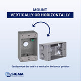 Sigma Engineered Solutions New Work 18.3 cu in Rectangle Metallic 1 gang Weatherproof Box Gray
