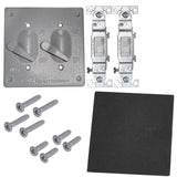 Sigma Engineered Solutions Square Die-Cast Metal 2 gang 4.84 in. H X 4.84 in. W Toggle Switch and Co