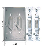 Sigma Engineered Solutions Square Die-Cast Metal 2 gang 4.84 in. H X 4.84 in. W Toggle Switch and Co