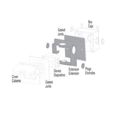 Sigma Engineered Solutions New Work 12.5 cu in Rectangle Metallic Extension Ring Gray