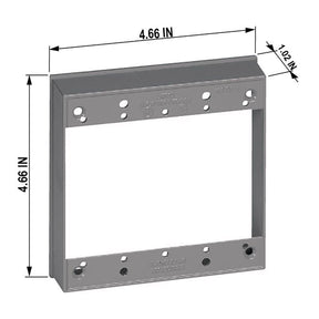 Sigma Engineered Solutions New Work 16 cu in Square Metallic Extension Ring Gray