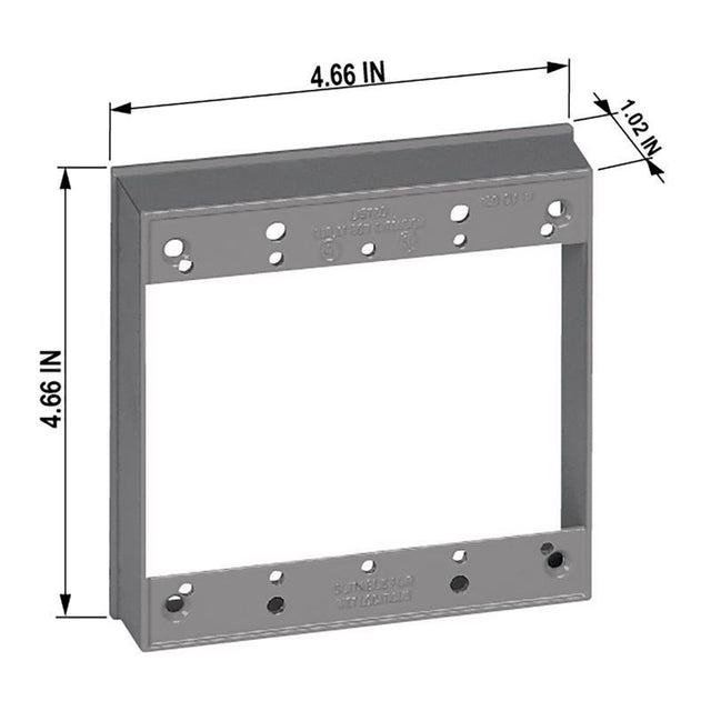 Sigma Engineered Solutions New Work 16 cu in Square Metallic Extension Ring Gray