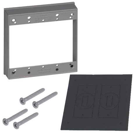 Sigma Engineered Solutions New Work 16 cu in Square Metallic Extension Ring Gray