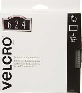 VELCRO Brand Pro Extreme 91471 Hook and Loop Fastener, 4 in W, 6 in L, Synthetic, Titanium