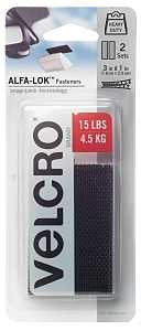 VELCRO Brand ALFA-LOK VEL-30642-USA Fastening Strip, 3 in L
