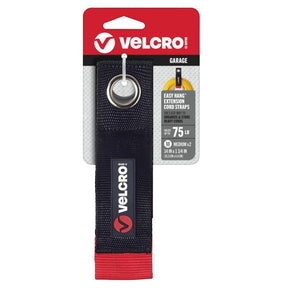 VELCRO Brand EASY HANG VEL-30748-USA Medium-Size Heavy-Duty Extension Cord Strap, 1-3/4 in W, 14 in L, Nylon, Black