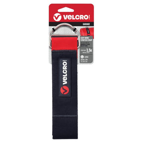 VELCRO Brand EASY HANG VEL-30895-USA Large-Size Heavy-Duty Stretch Storage Strap, 2 in W, 30 in L, Nylon, Black, 20 lb