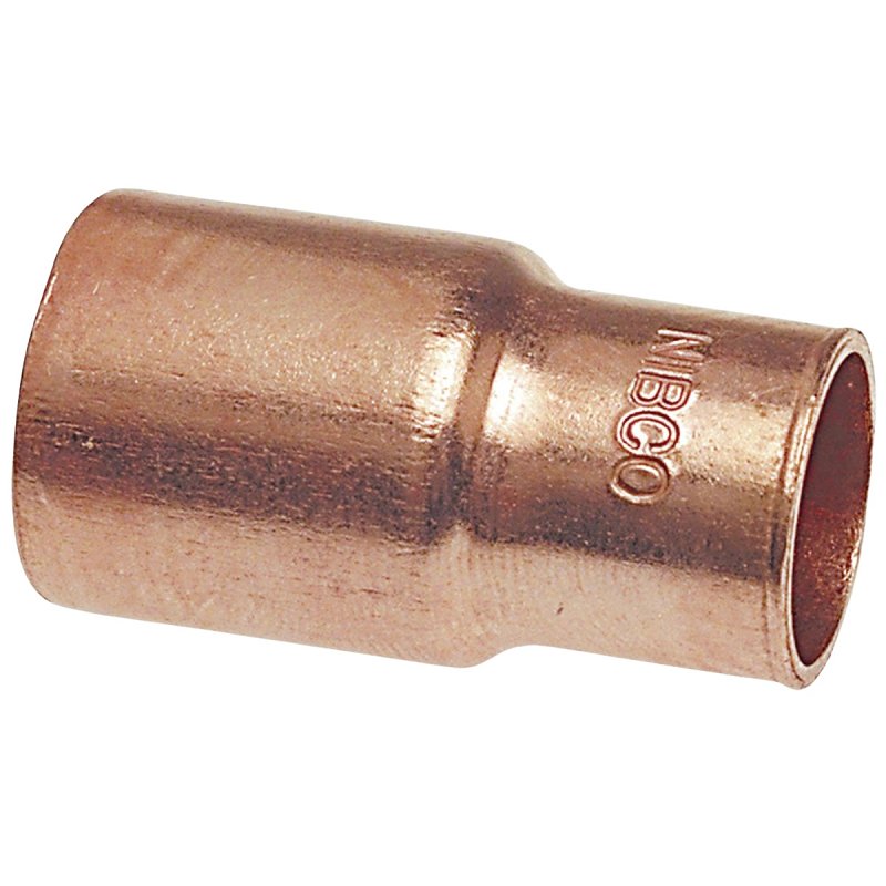 Nibco 600 Series W00900D Reducing Pipe Coupling, 1 x 3/4 in, FTG x Sweat, Copper, 494 psi Pressure