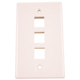 Monster Just Hook It Up Almond 3 gang Plastic Keystone Wall Plate 1 pk