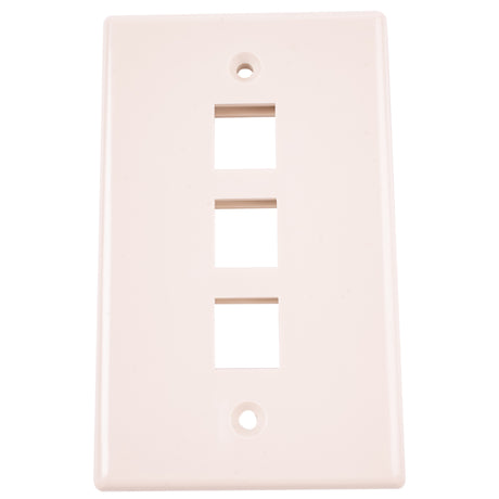 Monster Just Hook It Up Almond 3 gang Plastic Keystone Wall Plate 1 pk