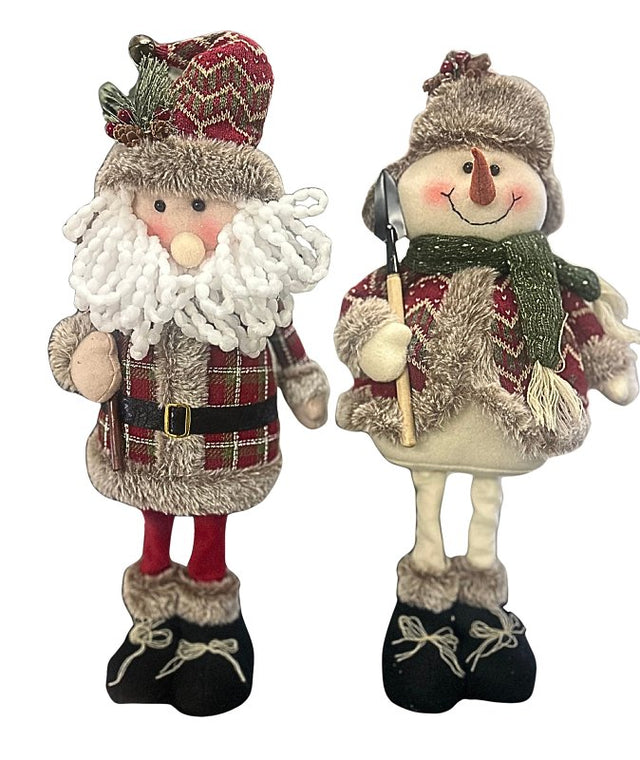 Santas Forest 48004 Standing Snowman/Santa FBRC, 20 in H, Pack of 12