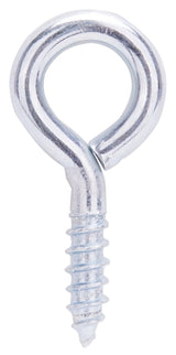ProSource LR220 Screw Eye, 4 mm Dia Wire, 5 mm Thread, 3/4 in L Thread, 1-9/16 in OAL, 73 lb Working Load, Steel, Zinc, Pack of 20