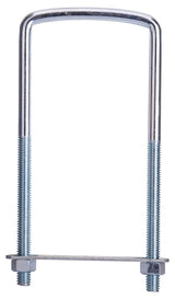 ProSource LR353 U-Bolt, 3/8 in Thread, 3-3/4 in L Thread, Steel, Zinc, Pack of 10