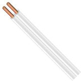 CCI 601266601 Lamp Cord, 16 AWG Wire, 2-Conductor, 250 ft L, Copper Conductor, PVC Insulation, White Sheath, 13 A