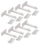 Dreambaby L1415 Safety Latch, 3 in L, 2 in W, Plastic, White, 8/PK