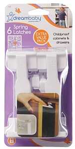 Dreambaby L187 Spring Latch, Plastic, White