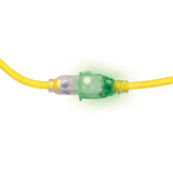 Monster Just Power It Up Outdoor 100 ft. L Yellow Extension Cord 14/3 SJTW