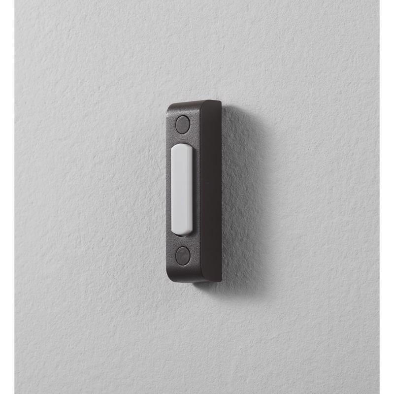 Heath Zenith Oil Rubbed Bronze Brown Metal Wired Pushbutton Doorbell
