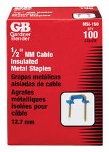 Gardner Bender 1/2 in. W Metal Insulated Cable Staple 100 pk