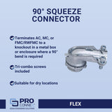 Sigma Engineered Solutions ProConnex 3/8 in. D Die-Cast Zinc Squeeze Connector For AC, MC and FMC/RW