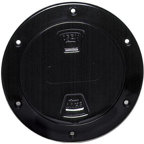 Beckson Screw Out Deck Plate With Standard Trim Ring, Dimple Center