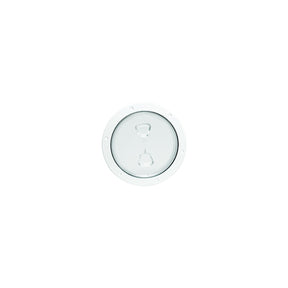 Beckson Screw Out Deck Plate With Standard Trim Ring, Smooth Center