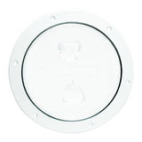 Beckson Screw Out Deck Plate With Standard Trim Ring, Dimple Center