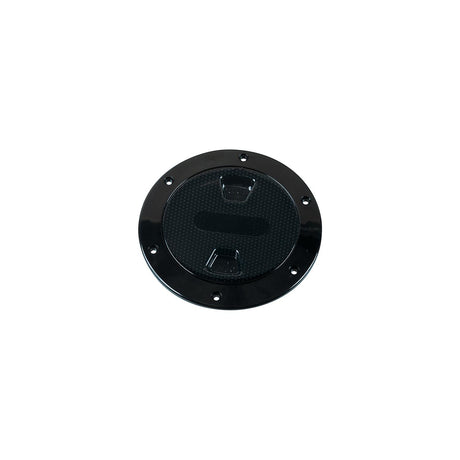 Beckson Screw Out Deck Plate With Standard Trim Ring, Dimple Center