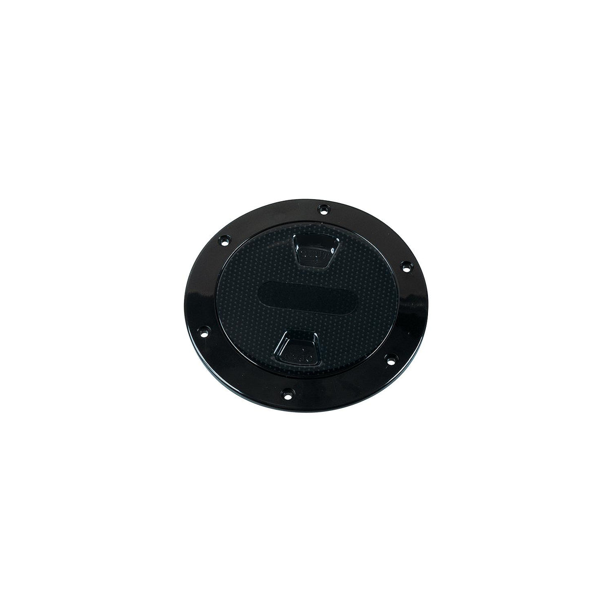 Beckson Screw Out Deck Plate With Standard Trim Ring, Dimple Center