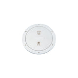 Beckson Screw Out Deck Plate With Standard Trim Ring, Diamond Center