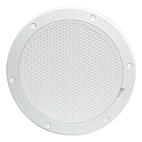 Beckson Pry-Out Deck Plate With Standard Trim Ring, Dimple Center