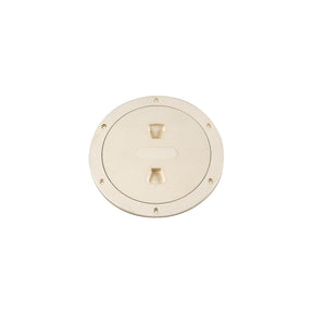 Beckson Screw Out Deck Plate With Standard Trim Ring, Diamond Center