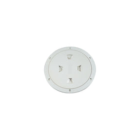Beckson Screw Out Deck Plate With Standard Trim Ring, Diamond Center