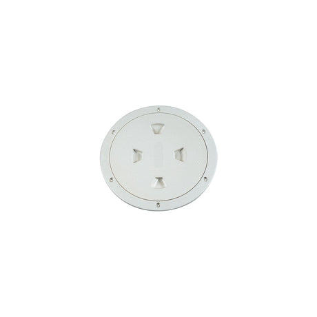 Beckson Screw Out Deck Plate With Standard Trim Ring, Diamond Center