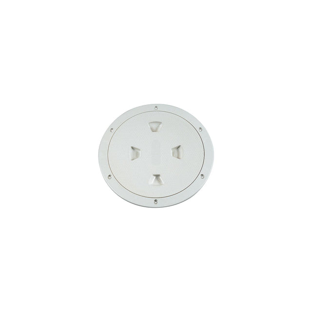 Beckson Screw Out Deck Plate With Standard Trim Ring, Diamond Center