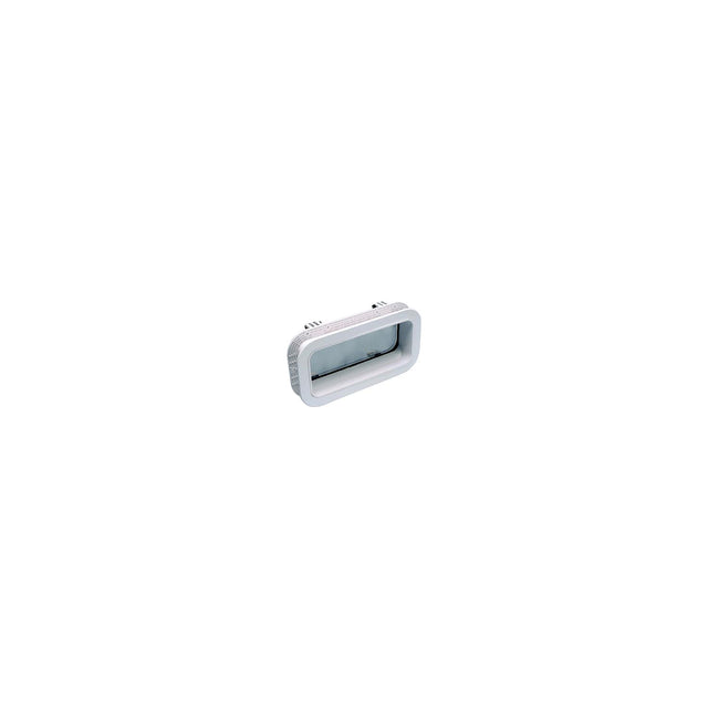 Beckson PO410-WC-10 Self-Drain Opening Port, White w/Clear Lens
