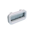 Beckson PO714-WC-10 Self-Drain Opening Port, White w/Clear Lens